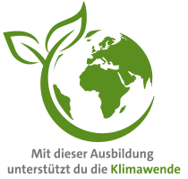Klimaschutz Logo Ausbildungsberufe mit Klimaschutz